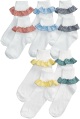 LXDirect girls pack of five gingham trim socks