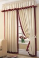hampton lined curtains with tie-backs