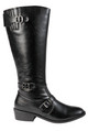 Harley cleated outsole calf length biker boots