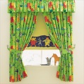 kids jungle curtains and tie-backs