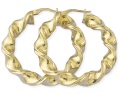 LXDirect large twisted creole earrings