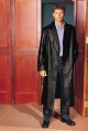 leather full-length coat