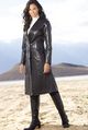 LXDirect long leather coat