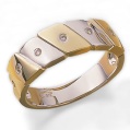 LXDirect mens 9-carat gold and diamond rings