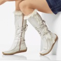 mohawk fur-trim high-leg boots