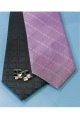 pack of 2 silk ties and pair of cuff links