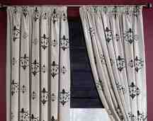 LXDirect palazzo flock lined curtains