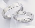 LXDirect platinum and diamond wedding rings