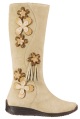 prairie high-leg flower-trim boots