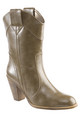 LXDirect press stacked heel pull on ankle boot