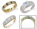 LXDirect sapphire and diamond full eternity ring