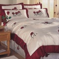 LXDirect satin rose quilted duvet cover