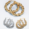 set of 2 pairs creole earrings