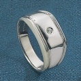 LXDirect silver and diamond ring