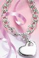LXDirect silver chunky heart bracelet and chain