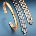 LXDirect stainless steel brushed centre link magnetic bracelet