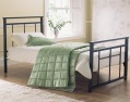 valencia 3ft metal bedstead with luxury mattress