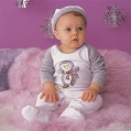 LXDirect velour sleepsuit and hat set