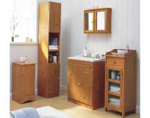 wood-effect vanity unit - antique pine-effect