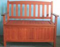 wooden storage bench