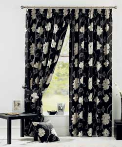Lydia Black Curtains 90 x 90in