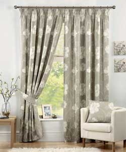 Lydia Taupe Curtains 90 x 90in
