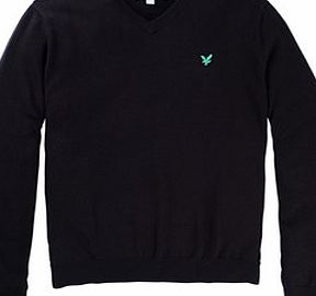 Lyle and Scott Mens V-Neck Cotton Jumper