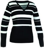 Lyle & Scott Galvin Green Ladies Camilla Sweater Black/White XS