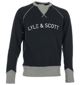 Lyle and Scott Black and Grey Sweater