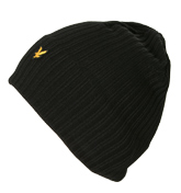 Lyle and Scott Black Beanie Hat
