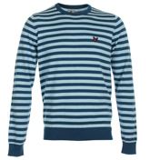 Lyle and Scott Blue Stripe Sweater