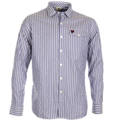 Lyle and Scott Bright Indigo Bold Stripe Shirt