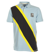 Lyle and Scott Cambridge Blue Sash Pique Polo