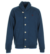 Lyle and Scott Estate Blue Shawl Neck Cardigan