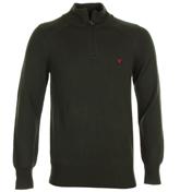 Lyle and Scott Highland Green 1/4 Zip Sweater