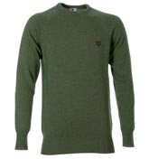 Lyle and Scott Highland Green Lambswool Sweater