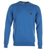 Lyle and Scott Imperial Blue Crew Neck Sweater