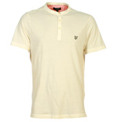 Lyle and Scott Ivory Washed Henley T-Shirt