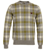 Lyle and Scott Mid Grey Marl Check Sweater