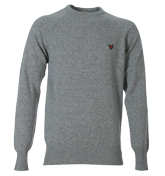 Lyle and Scott Mid Grey Marl Lambswool Sweater