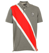 Lyle and Scott Mid Grey Marl Sash Pique Polo Shirt