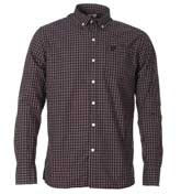 Lyle and Scott Navy, Burgundy and White Small