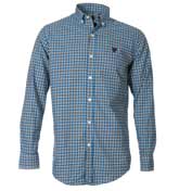 Lyle and Scott Snorkel Blue and White Check Shirt
