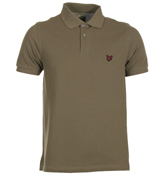 Lyle and Scott Twig Brown Pique Polo Shirt