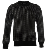 Lyle and Scott Black and Grey Fleck Sweater
