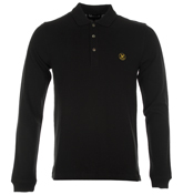Lyle and Scott Black Pique Polo Shirt