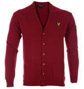 Lyle and Scott Brick Red Buttoned Cardigan