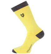 Lyle and Scott Vintage Acid Yellow Plain Socks