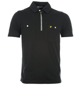 Lyle and Scott Vintage Black 1/4 Zip Polo Shirt