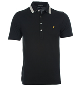 Lyle and Scott Vintage Black Pique Polo Shirt